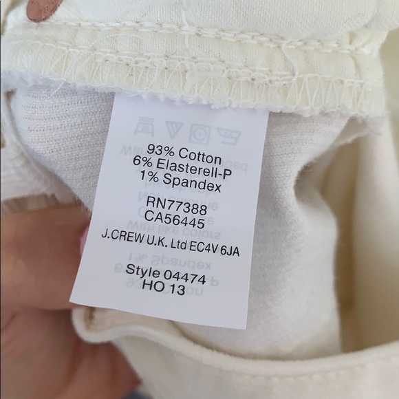 J.Crew Ecru/ white Cord Corduroy Jeans 26 Tall - Picture 6 of 6